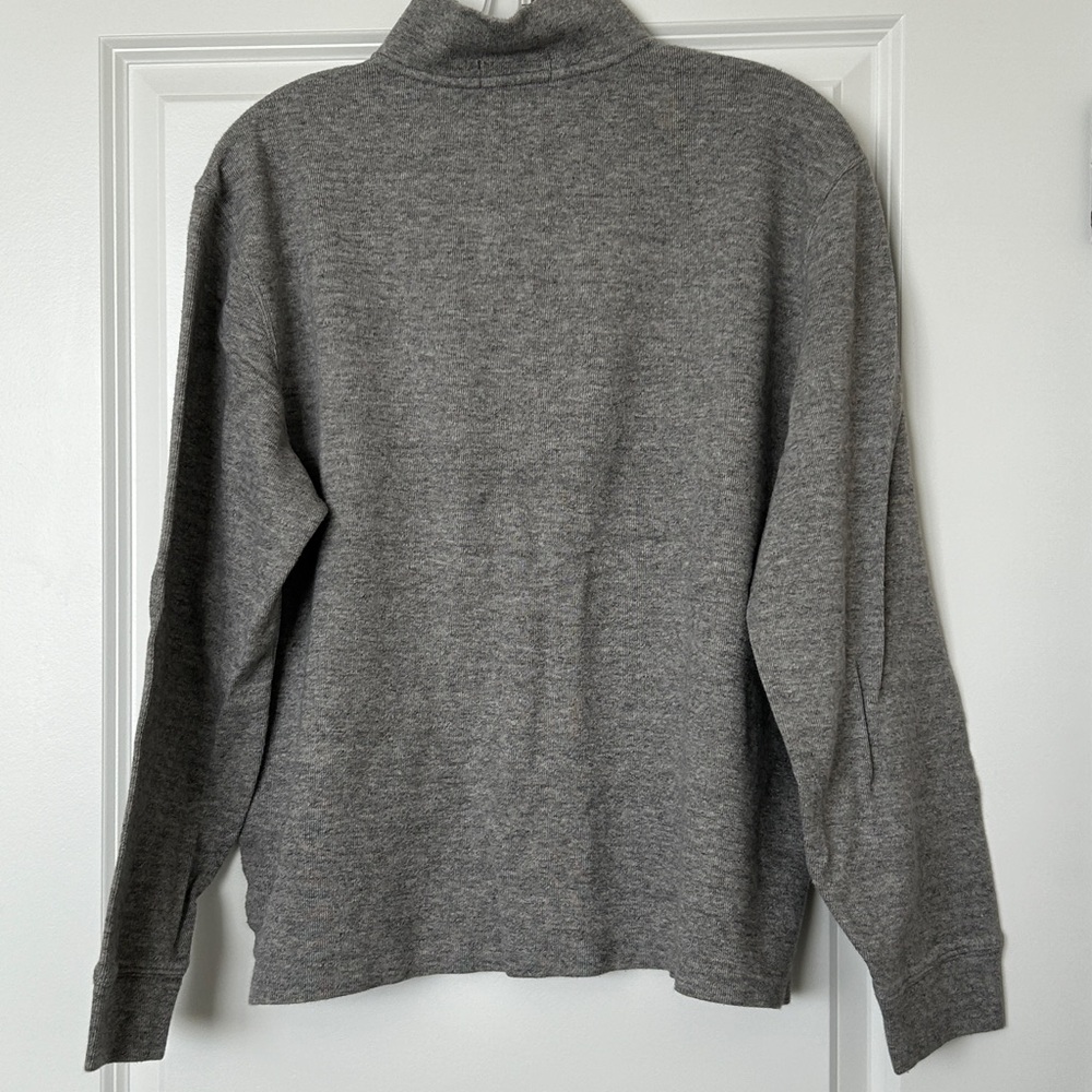 Polo Ralph Lauren Estate Rib Quarter-Zip Pullover Men’s Size M Heather Grey - Picture 2 of 5